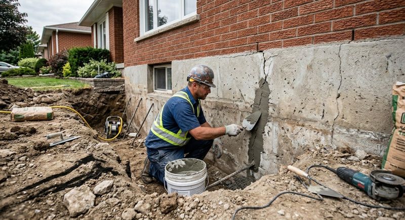 Basement Crack Repair in Woburn, MA