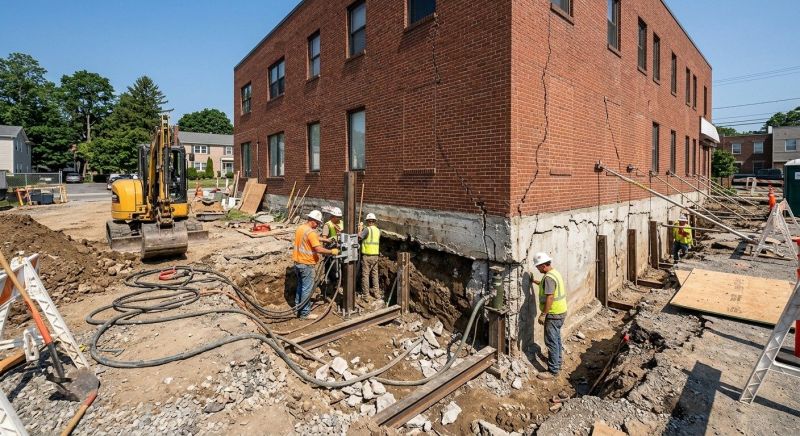 Building Foundation Repair in Braintree, MA