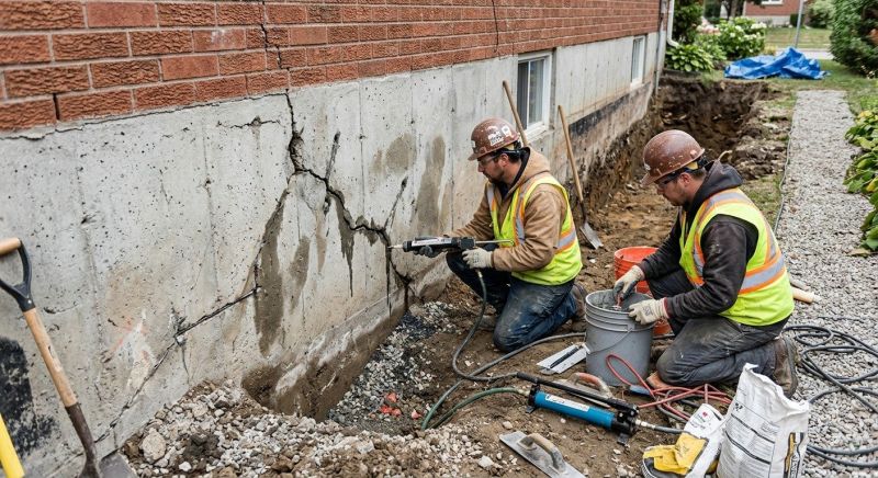 Cracked Foundation Repair in Acton, MA