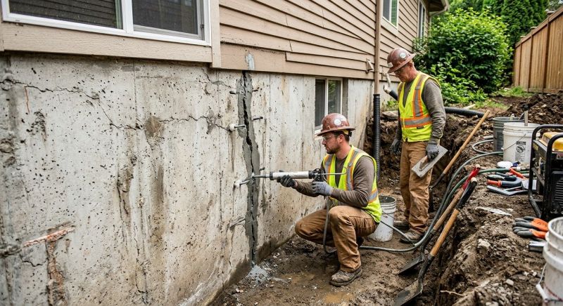 Cracked Foundation Repair in Cohasset, MA