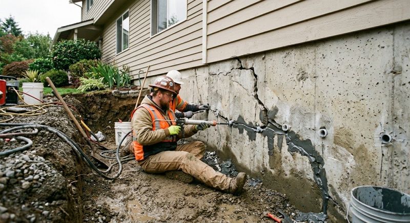 Cracked Foundation Repair in Essex, MA