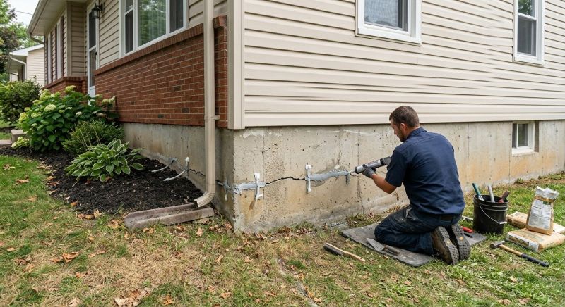 Cracked Foundation Repair in Ipswich, MA