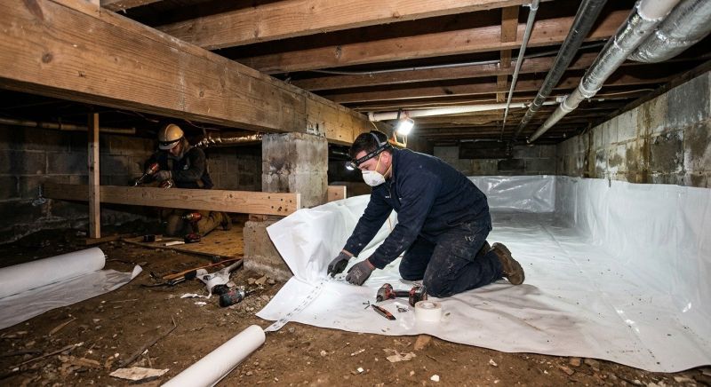 Crawl Space Leveling in Woburn, MA