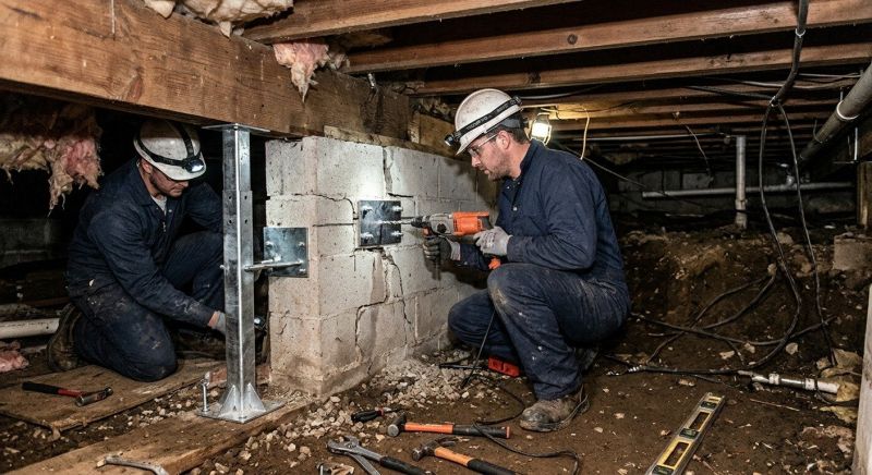 Crawlspace Foundation Repair in Beverly, MA
