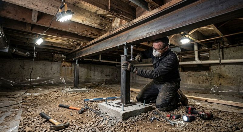 Crawlspace Structural Repair in Woburn, MA