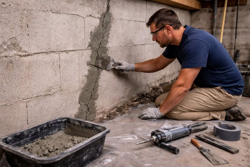 Foundation Crack Repair in Beverly, MA