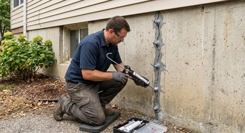 Foundation Crack Sealing in Woburn, MA