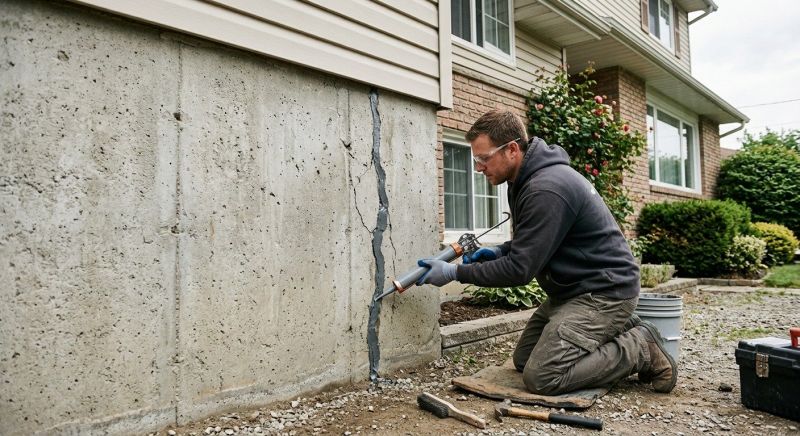Foundation Crack Sealing in Woburn, MA