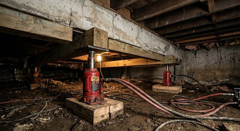 Foundation Jacking in Chestnut Hill, MA