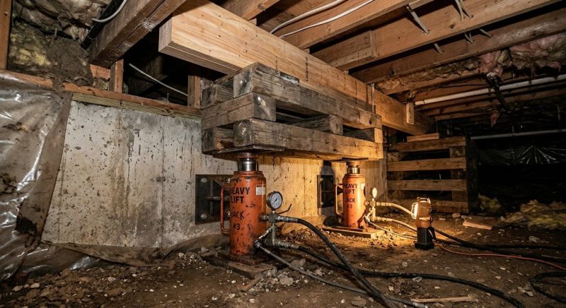 Foundation Jacking in North Reading, MA