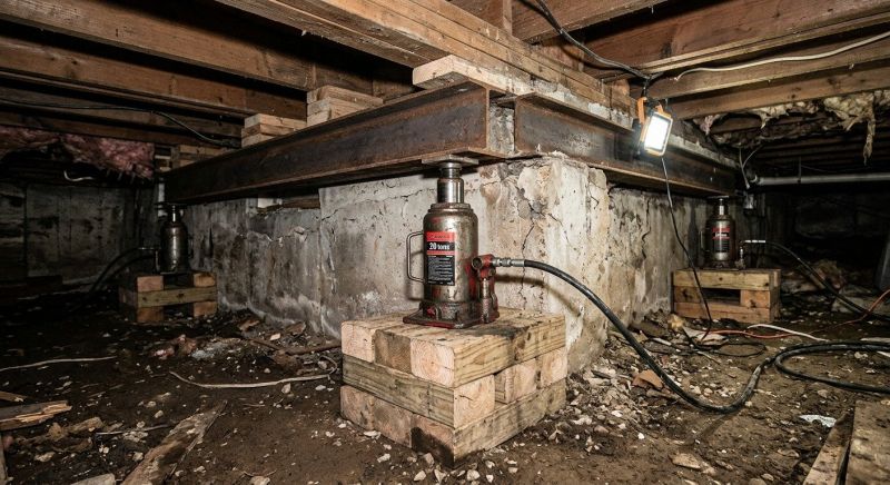 Foundation Jacking in North Reading, MA