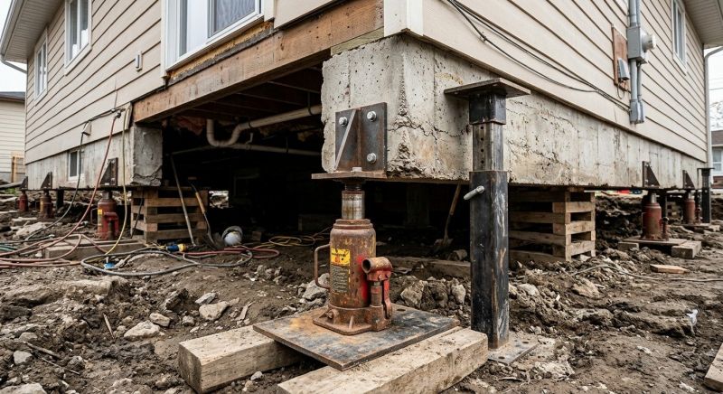 Foundation Lifting in Groton, MA