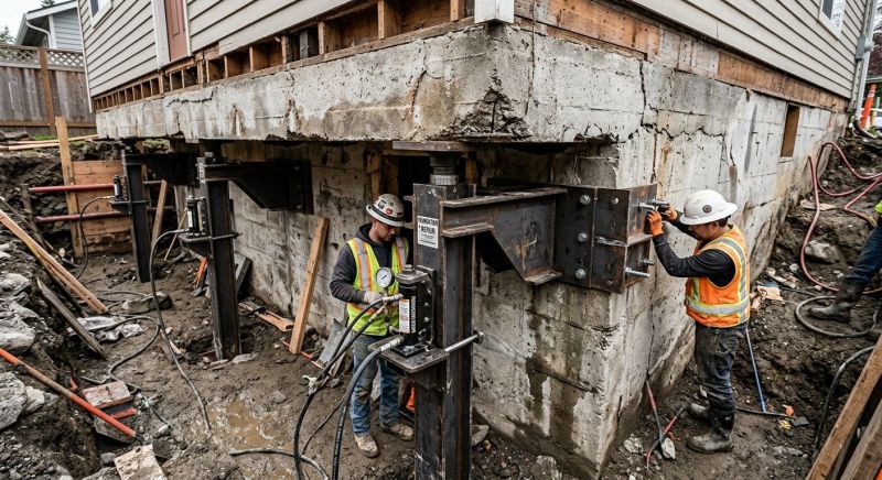 Foundation Lifting in Hudson, MA