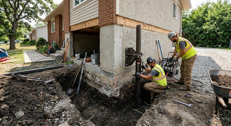 Foundation Pier Repair in Woburn, MA