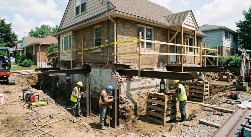House Foundation Repair in Dedham, MA
