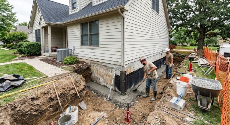 House Foundation Repair in Dedham, MA