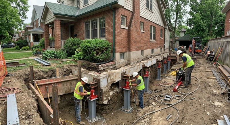 House Underpinning in Woburn, MA