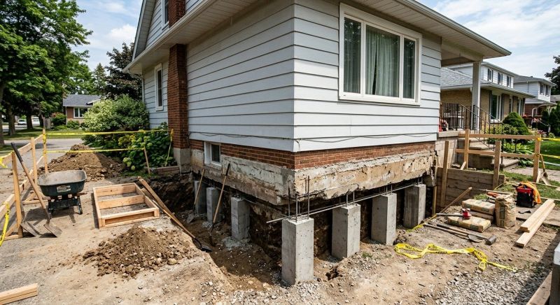 House Underpinning in Woburn, MA