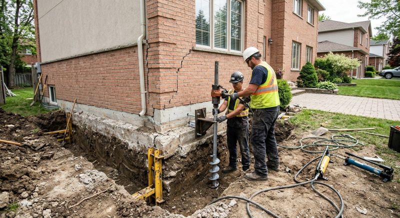 Sinking Foundation Repair in Hudson, NH