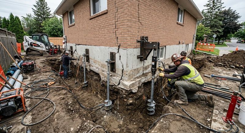 Sinking Foundation Repair in Lawrence, MA
