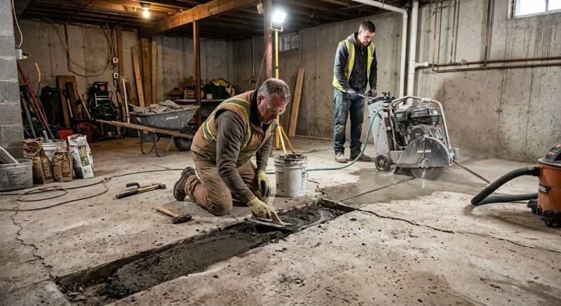 Slab Foundation Repair in Woburn, MA